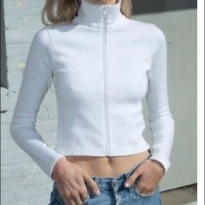 Tight brandy Melville zip up turtleneck